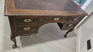 Escritorio de Despacho Antiguo Estilo Renacimiento