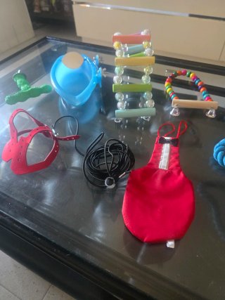 Lote Accesorios Juguetes Pajaros