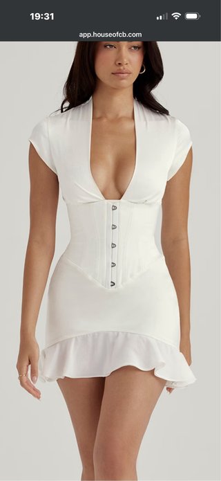 Vestido House of CB blanco