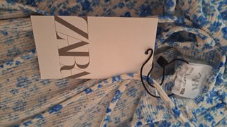 Mono Zara floral azul talla 12-13
