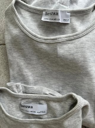 Lote 4 Camisetas Bershka Manga Corta y Tirantes