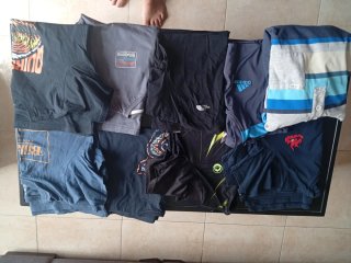 Lote 8 Camisetas + 1 Sudadera Talla 16