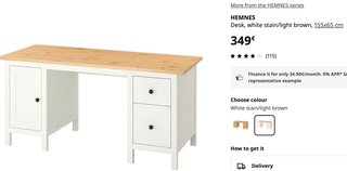Escritorio Blanco IKEA HEMNES