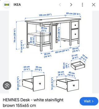 Escritorio Blanco IKEA HEMNES