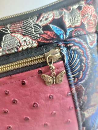 Mini borsa tessuto ed  ecopelle sartoria PEZZO UNI