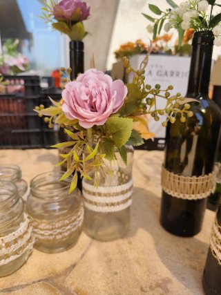 Decoración Boda Botellas y Jarrones