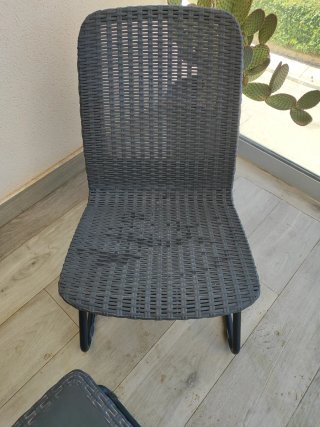 Conjunto mesa y 2 sillas exterior