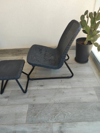 Conjunto mesa y 2 sillas exterior