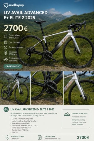 Bicicleta Eléctrica Liv Avail Advanced E+ Elite 2