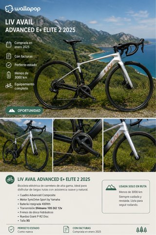 Bicicleta Eléctrica Liv Avail Advanced E+ Elite 2