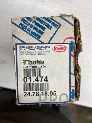 Fiat regata berlina luz de matricula der ref 01474