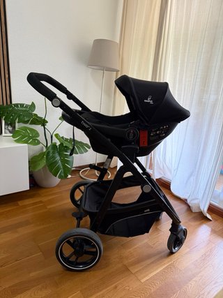 Carrito de bebé Asalvo 3 piezas  Color negro