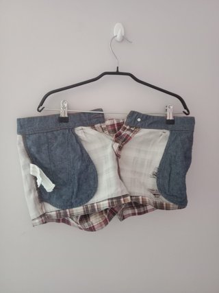 Shorts Stradivarius cuadros talla 36