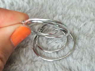 Pendientes aro plata de ley