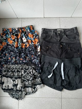Lote 6 shorts/pantalones cortos talla S