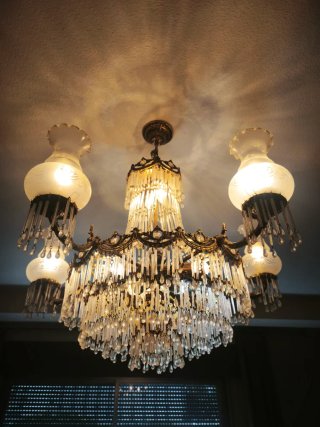 Lámpara de techo de cristal para salón