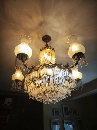Lámpara de techo de cristal para salón
