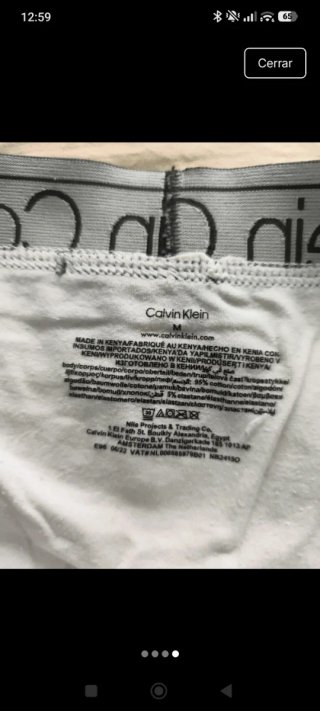 Slip Calvin Klein Blanco