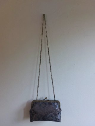 Pochette sartoriale clic clac, broccato e raso