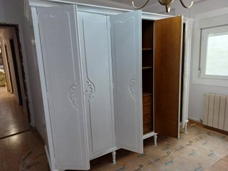 Armario madera lacado blanco 230x190x60