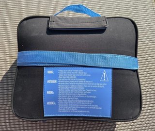 Trona portátil plegable azul