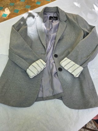 Americana STRADIVARIUS gris mujer