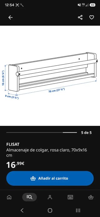 2 estantes IKEA FLISAT de color rosa
