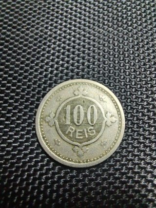 Monedas Portugal 100 y 50 Reis 1900