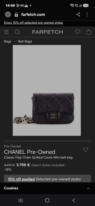 Bolso Monedero Chanel Negro