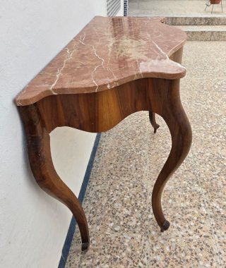 Mesa Consola Vintage Encimera Mármol
