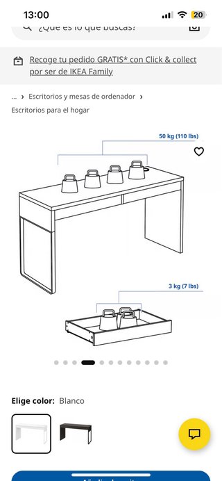 Escritorio Ikea Micke Blanco