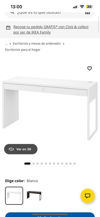 Escritorio Ikea Micke Blanco