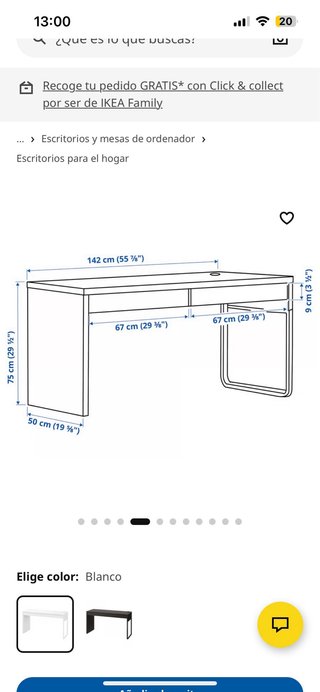Escritorio Ikea Micke Blanco