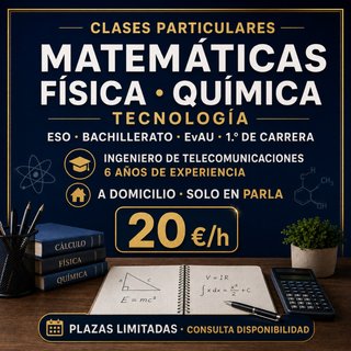 Clases particulares Parla (Mates, Física, Química)