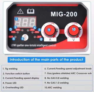 Soldadora Inverter MIG/MMA/TIG 3 en 1 200A