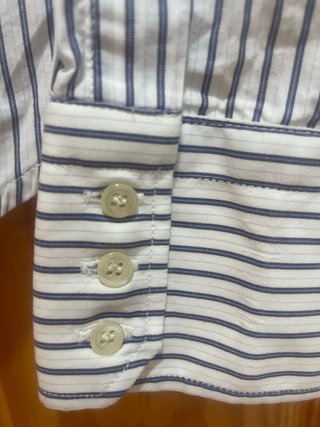 Camisa Zara Rayas Azul y Blanca