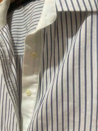Camisa Zara Rayas Azul y Blanca