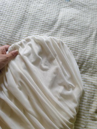 Vestido blanco Zara drapeado