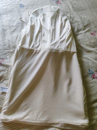 Vestido blanco Zara drapeado