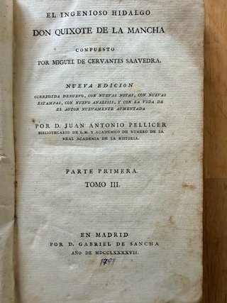 Libro El Quijote antiguo