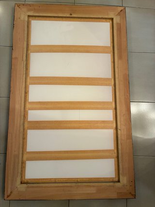 Cuadro botánico grande marco madera 110x65
