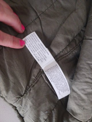Chaleco Zara Verde aguatado con bordado blanco