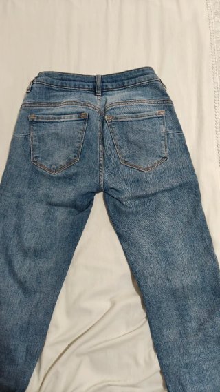 Vaqueros Mango Azules Largos