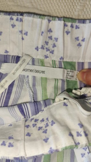 Pijama Women'secret verde e roxo