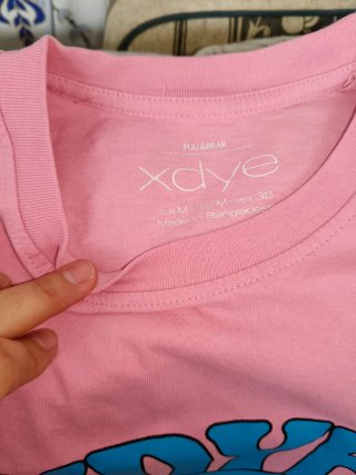 Camiseta rosa hippie