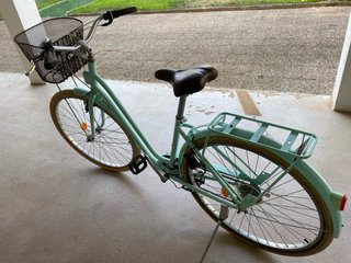 Bicicleta Urbana Btwin Verde Agua, de paseo