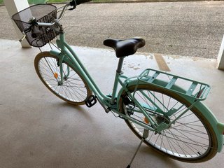 Bicicleta Urbana Btwin Verde Agua, de paseo