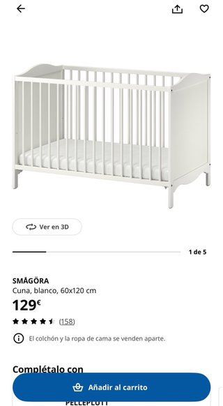 Cuna Ikea Smagora Blanca