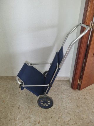 Tumbona/Carrito Playa Azul y Plata