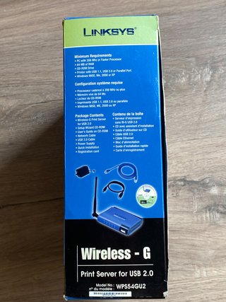 Servidor de Impresión Linksys Wireless-G WPS54GU2